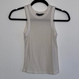 Off White Ribbed Tank
